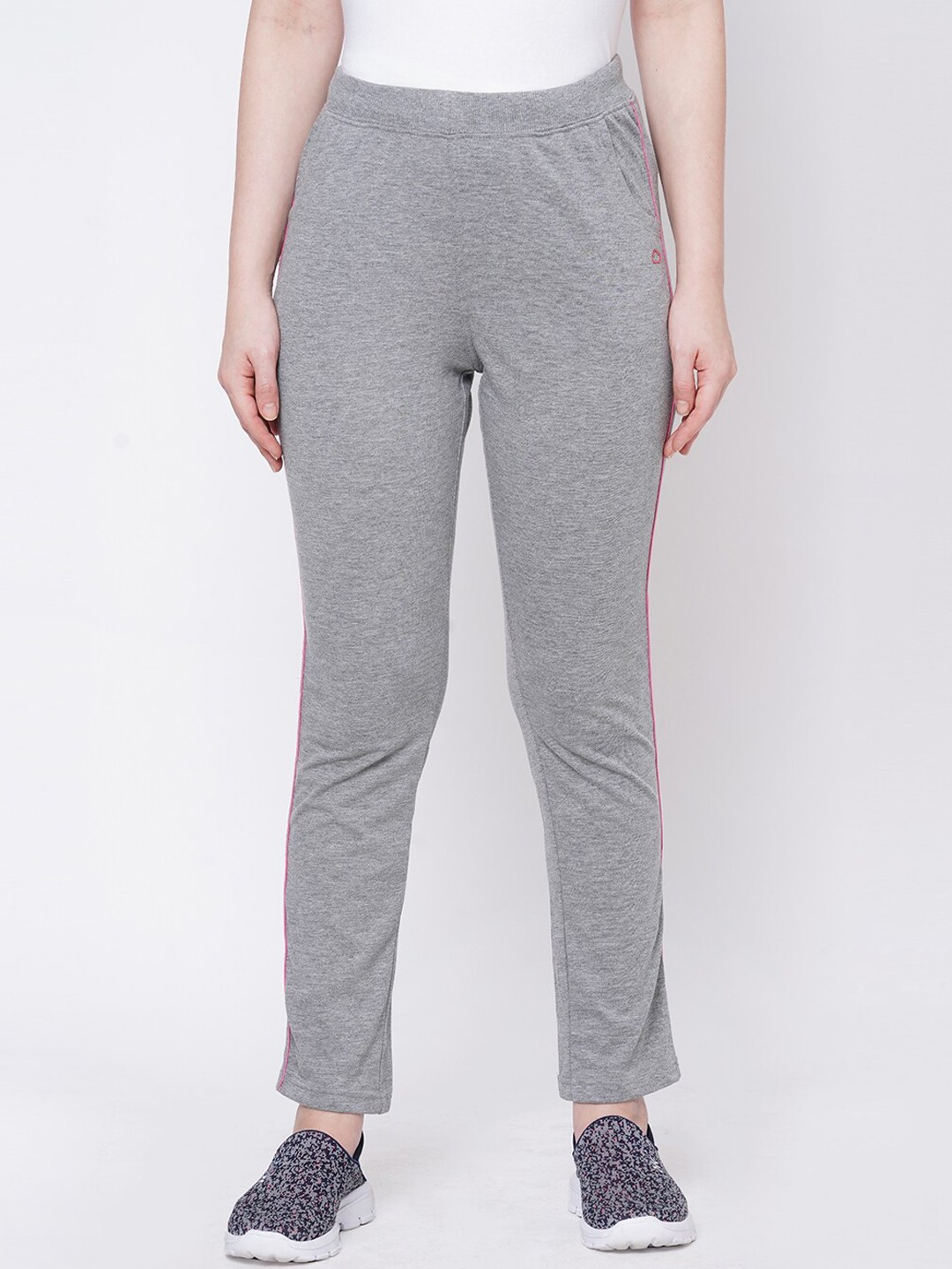 

Sweet Dreams Women Grey Melange Solid Cotton Track Pants