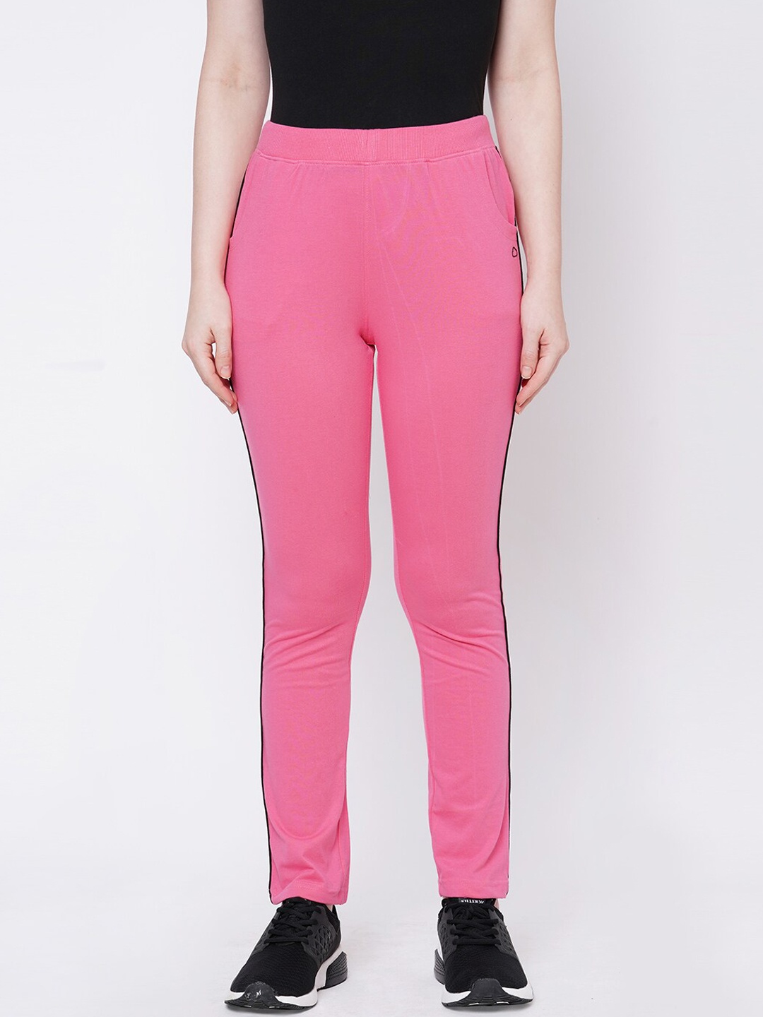 

Sweet Dreams Women Pink Solid Slim Fit Cotton Track Pants