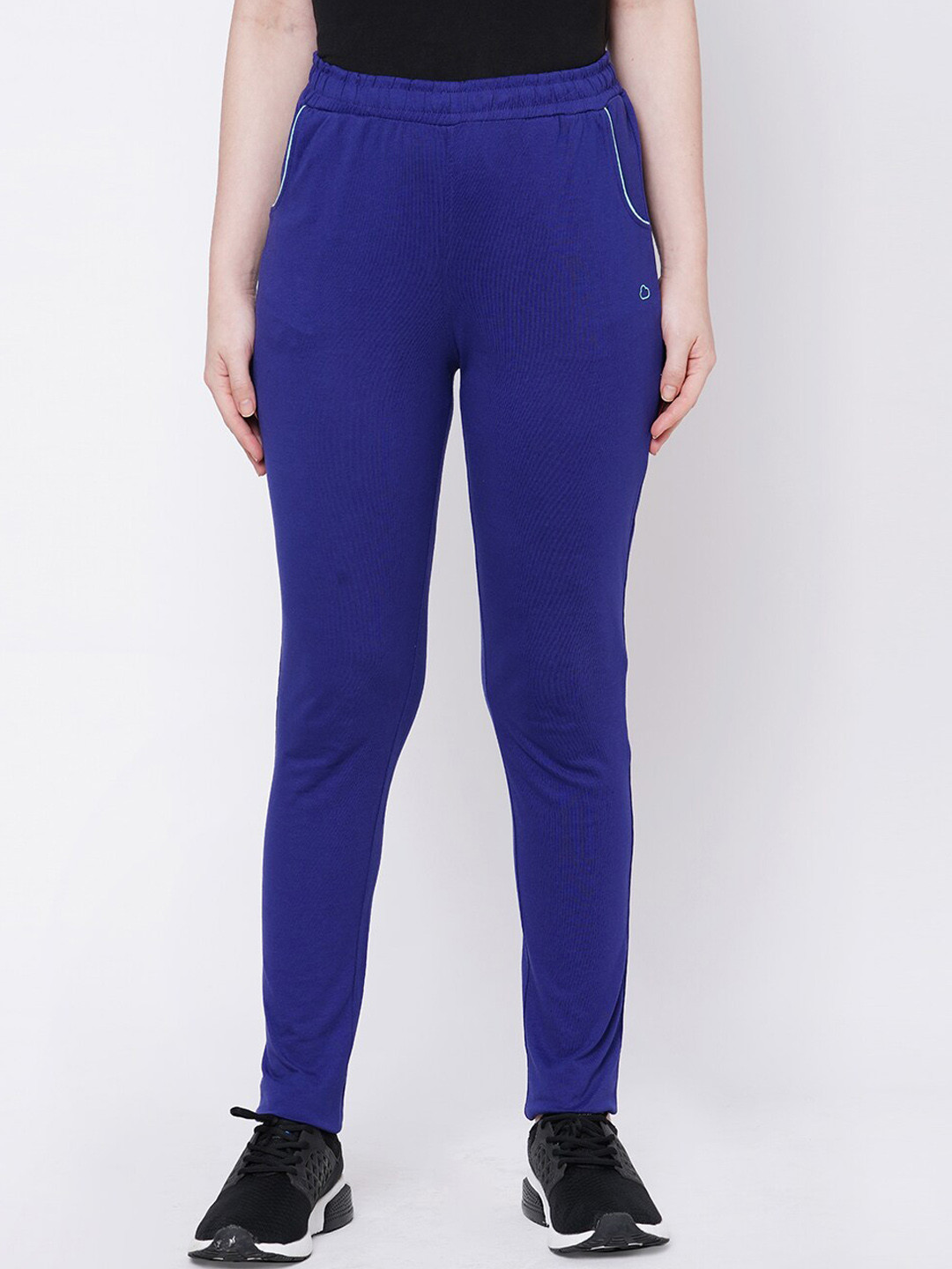 

Sweet Dreams Women Blue Solid Cotton Track Pants