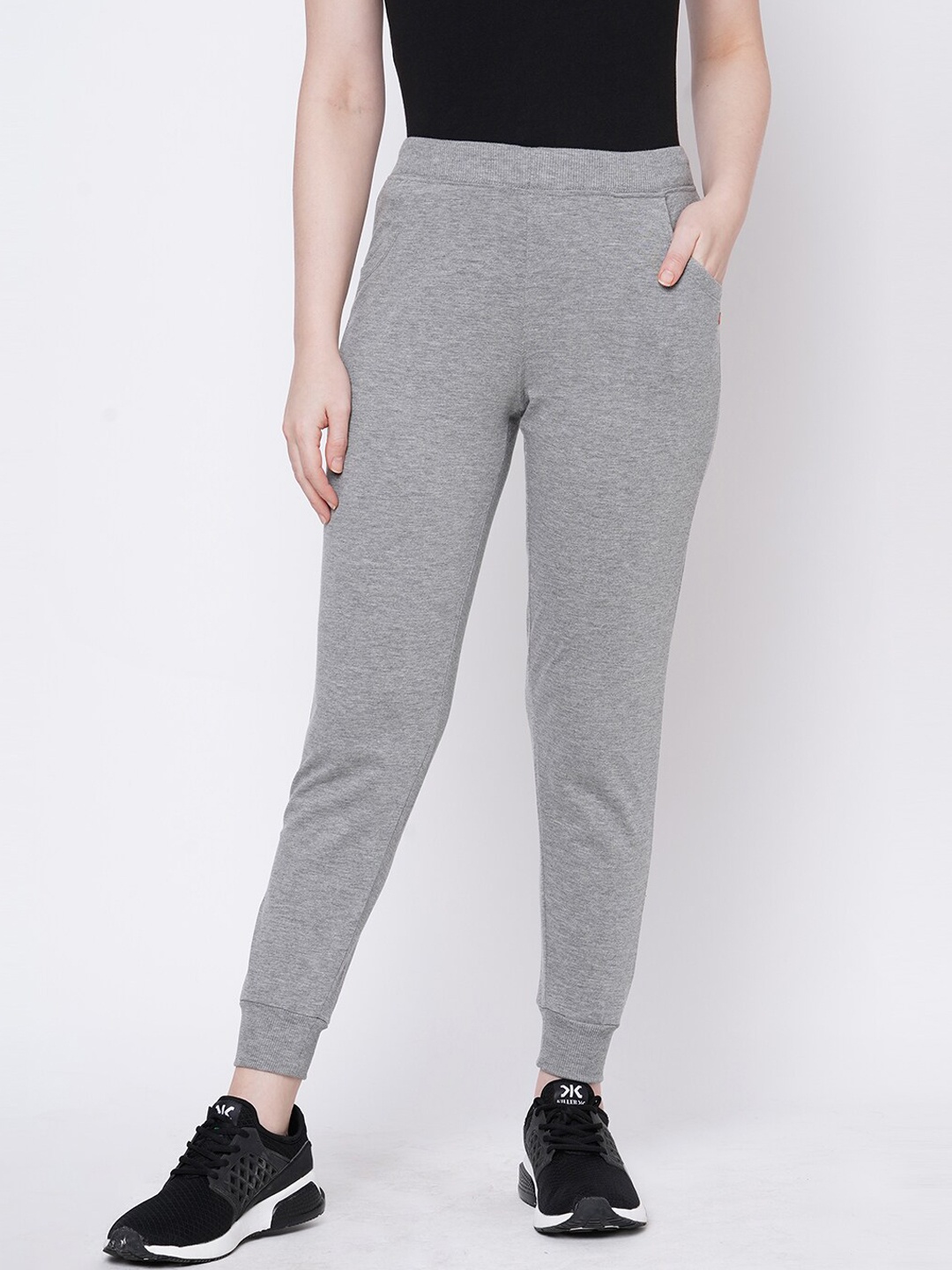 

Sweet Dreams Women Grey Melange Solid Cotton Joggers