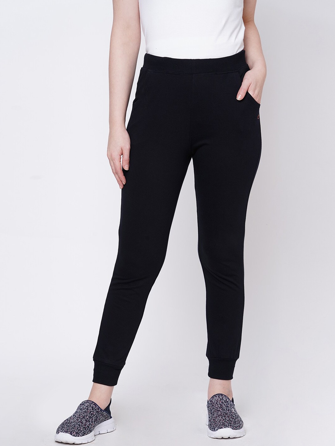 

Sweet Dreams Women Navy Blue Solid Cotton Joggers