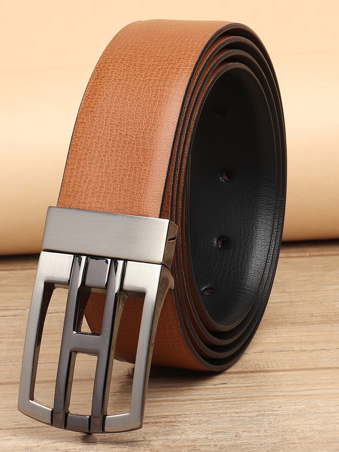 

Kastner Men Tan & Black Reversible Belt