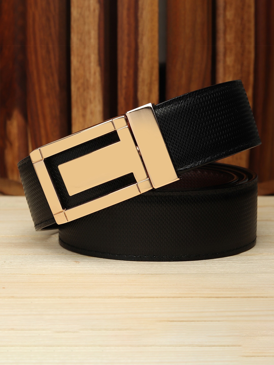 

Kastner Men Brown & Black Textured Reversible Formal Belt