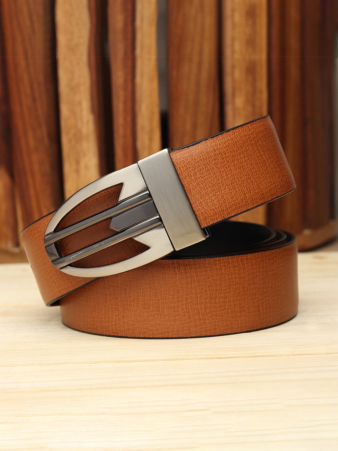 

Kastner Men Black & Tan Textured Reversible Belt