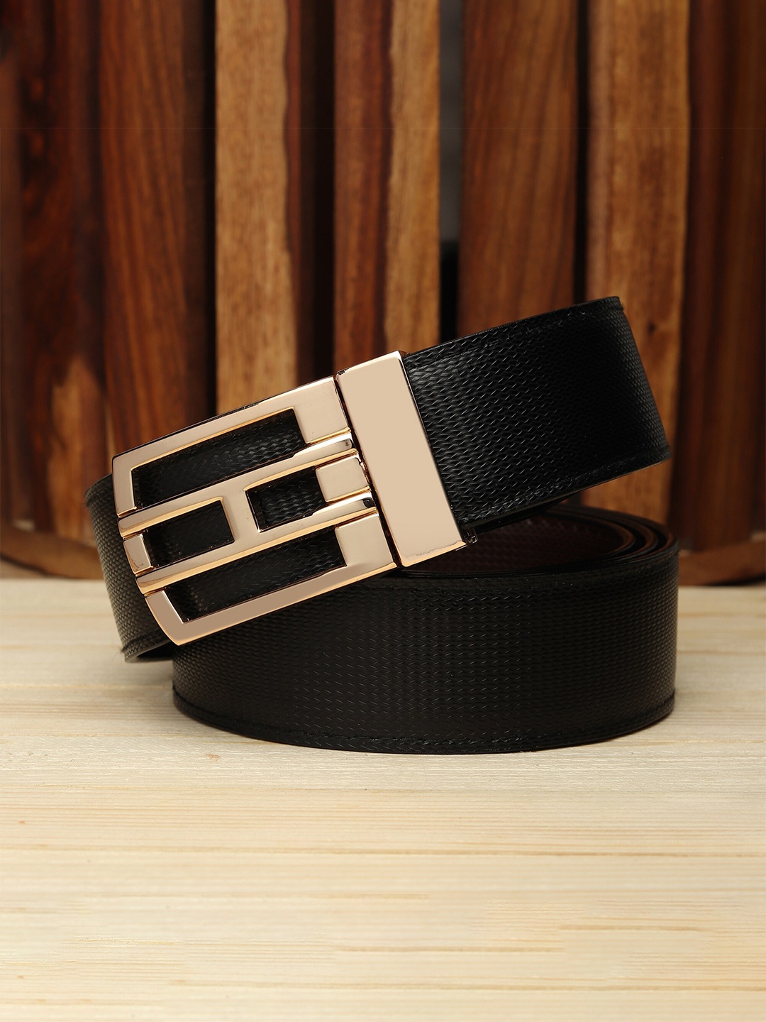 

Kastner Men Brown & Black Textured Reversible Formal Belt