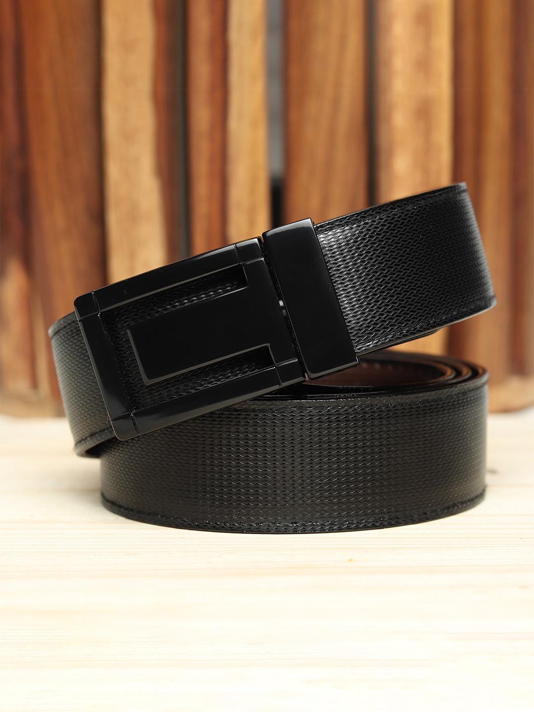 

Kastner Men Brown & Black Textured Reversible Belt