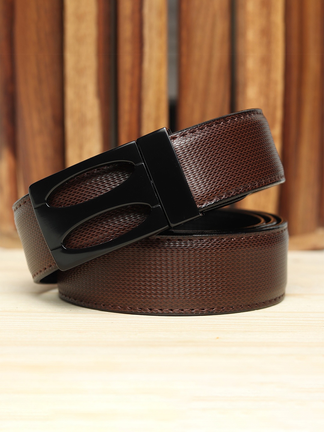 

Kastner Men Black Textured Reversible Belt