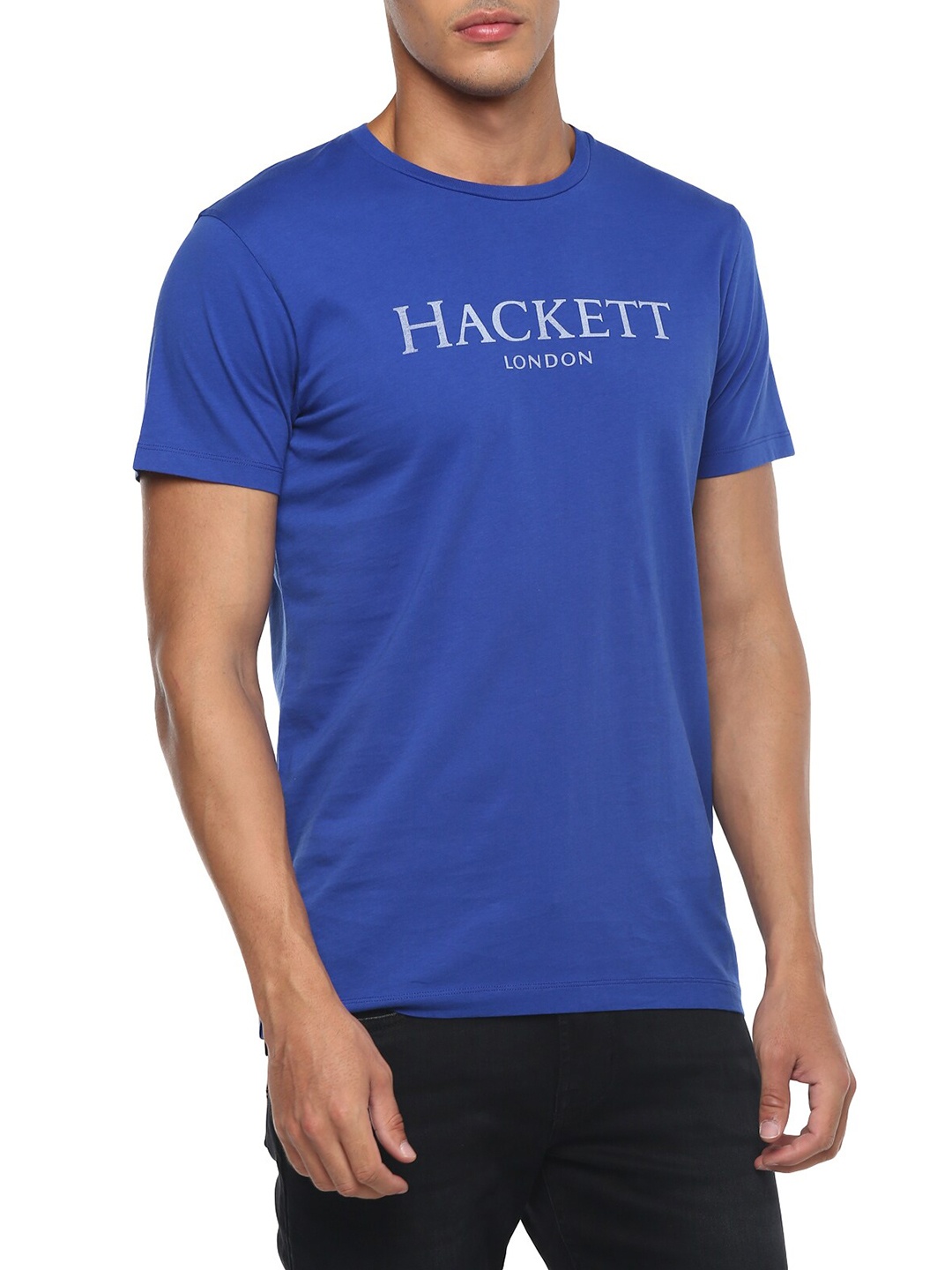 

HACKETT LONDON Men Blue Typography Printed T-shirt