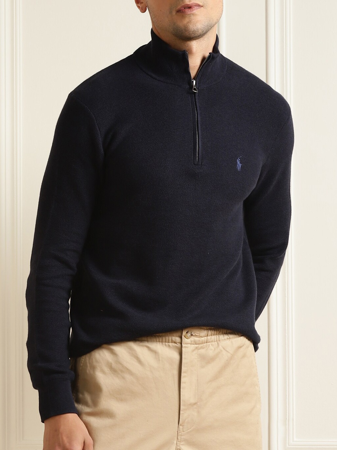 

Polo Ralph Lauren Men Navy Blue Half Zip Pullover