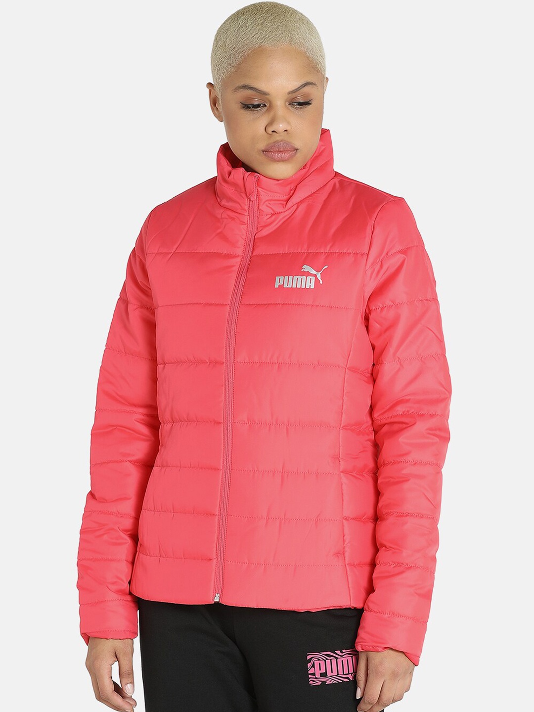 

Puma Women Pink Slim Fit RCB Padded Jacket