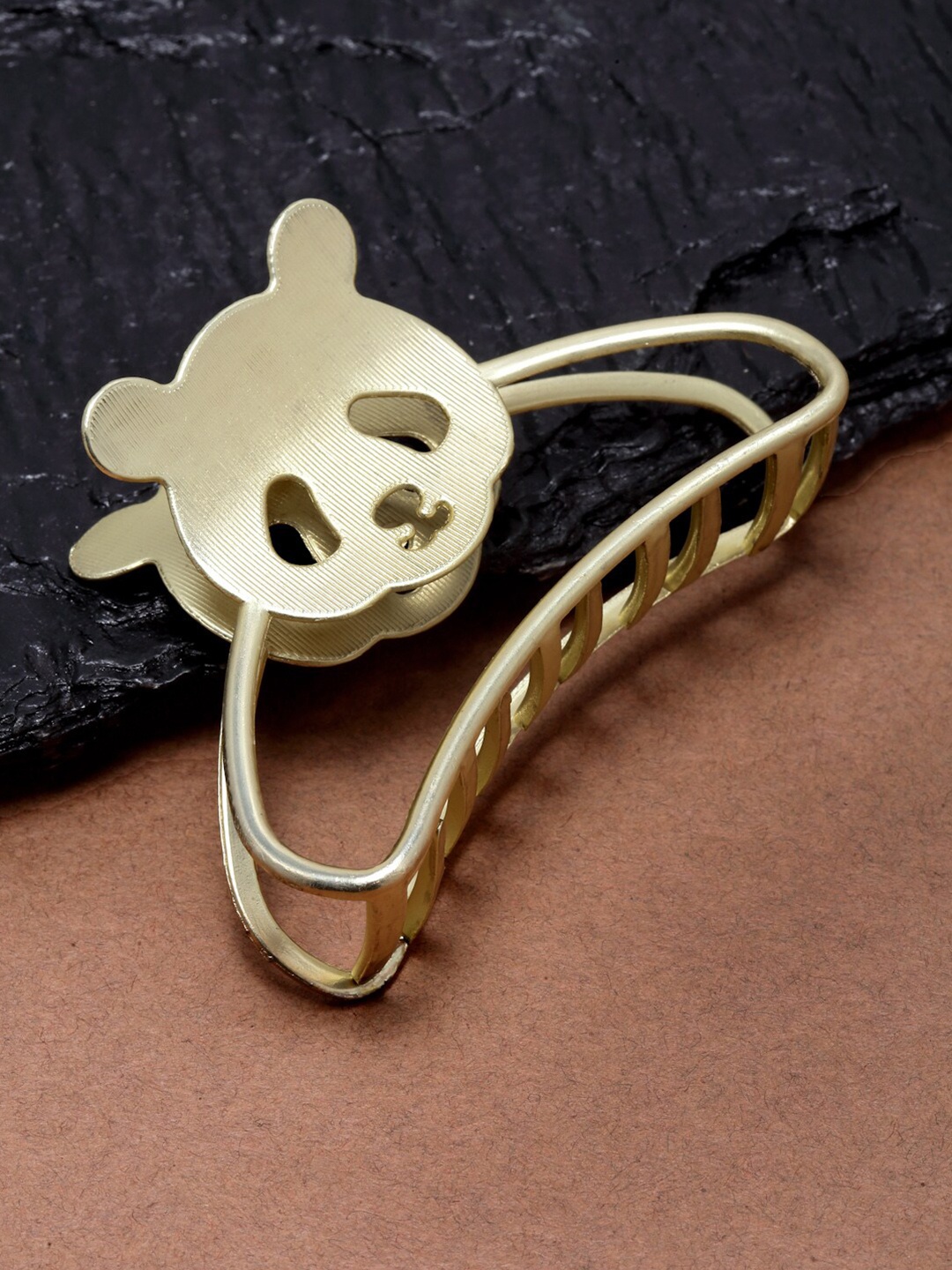 

Ferosh Women Gold-Toned Quirky Panda Embellished Claw Clip
