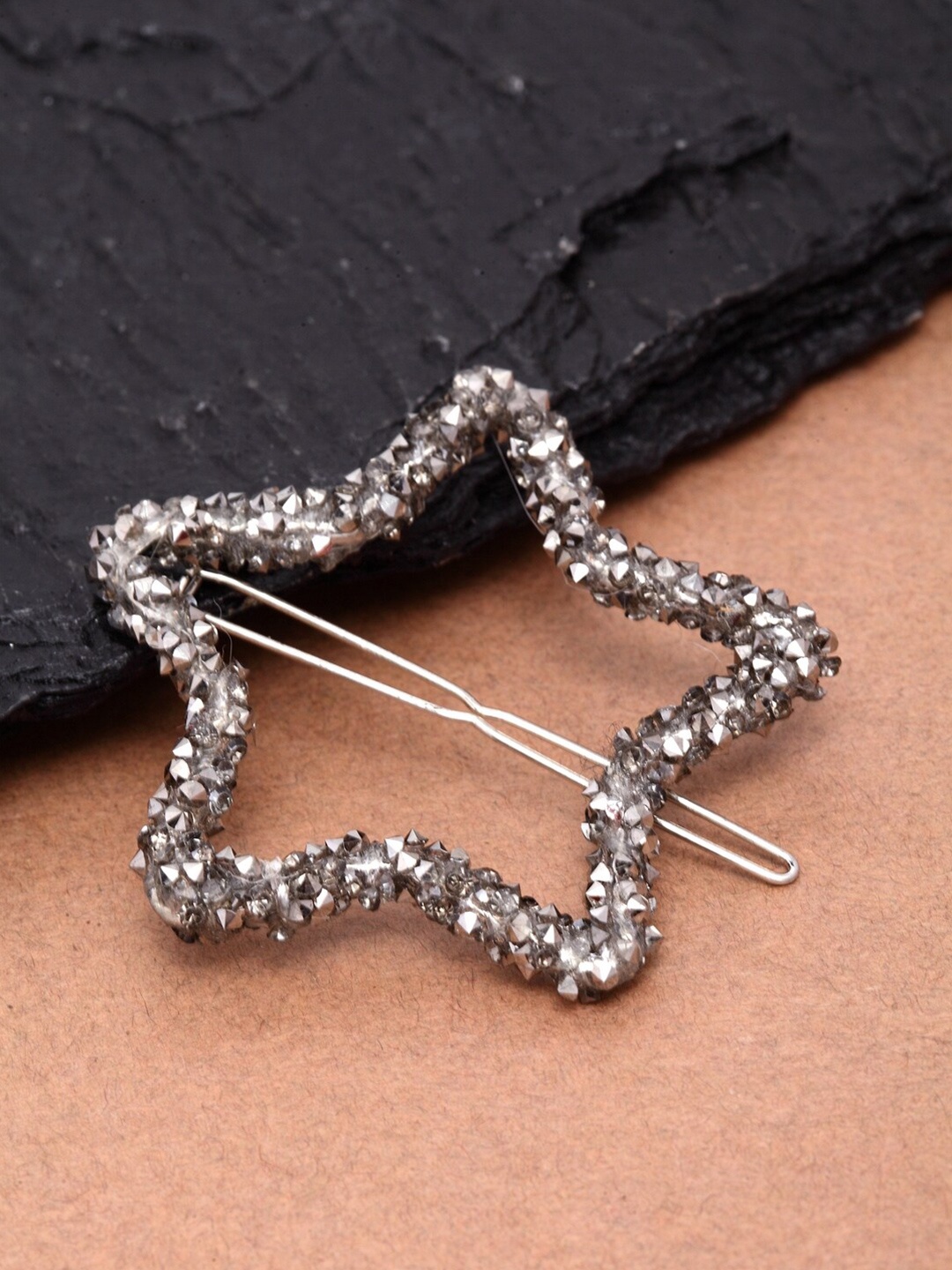 

Ferosh Women Silver-Toned Embellished Bobby Pins