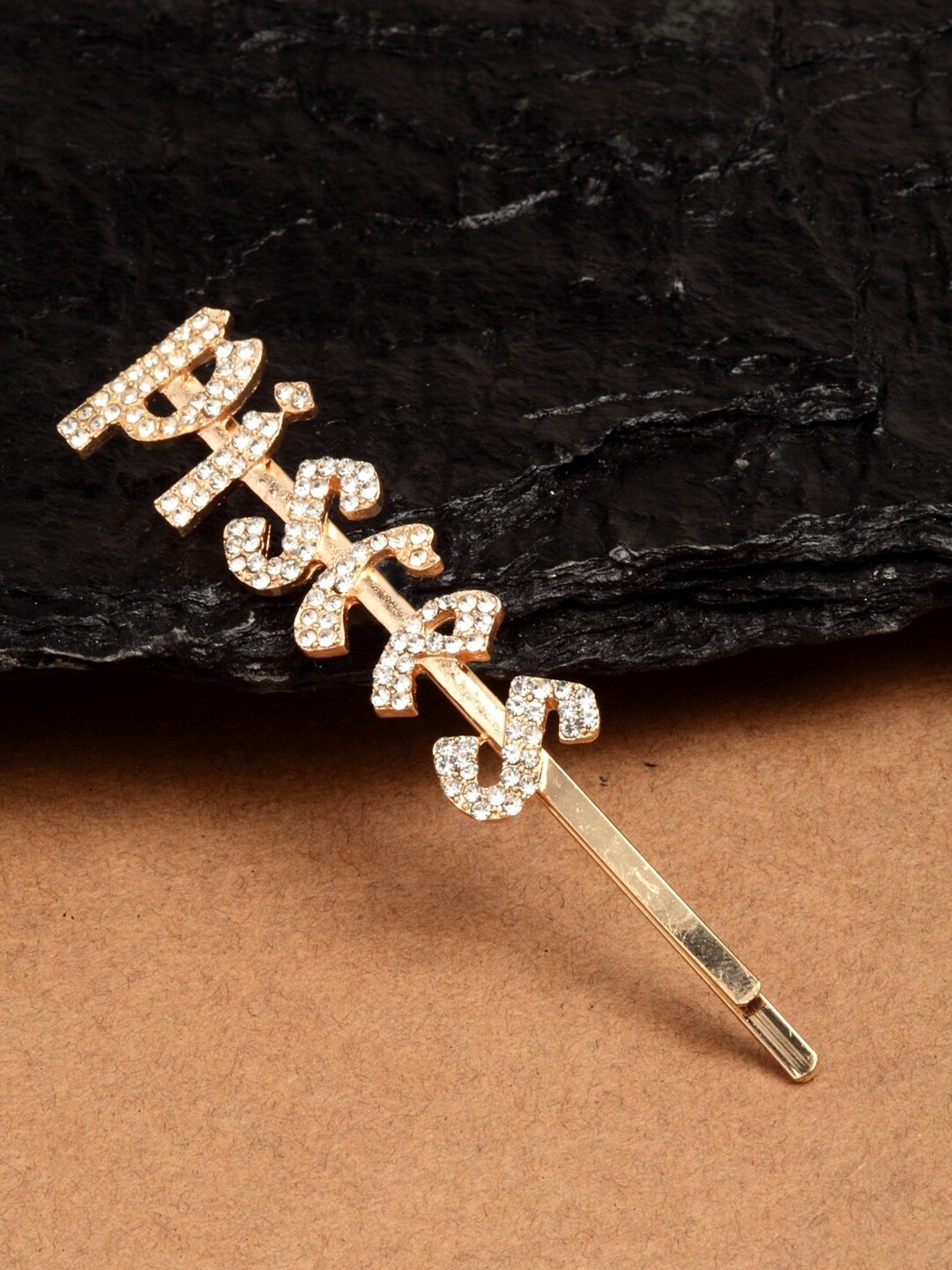 

Ferosh Women Gold-Toned & White Embellished Bobby Pins