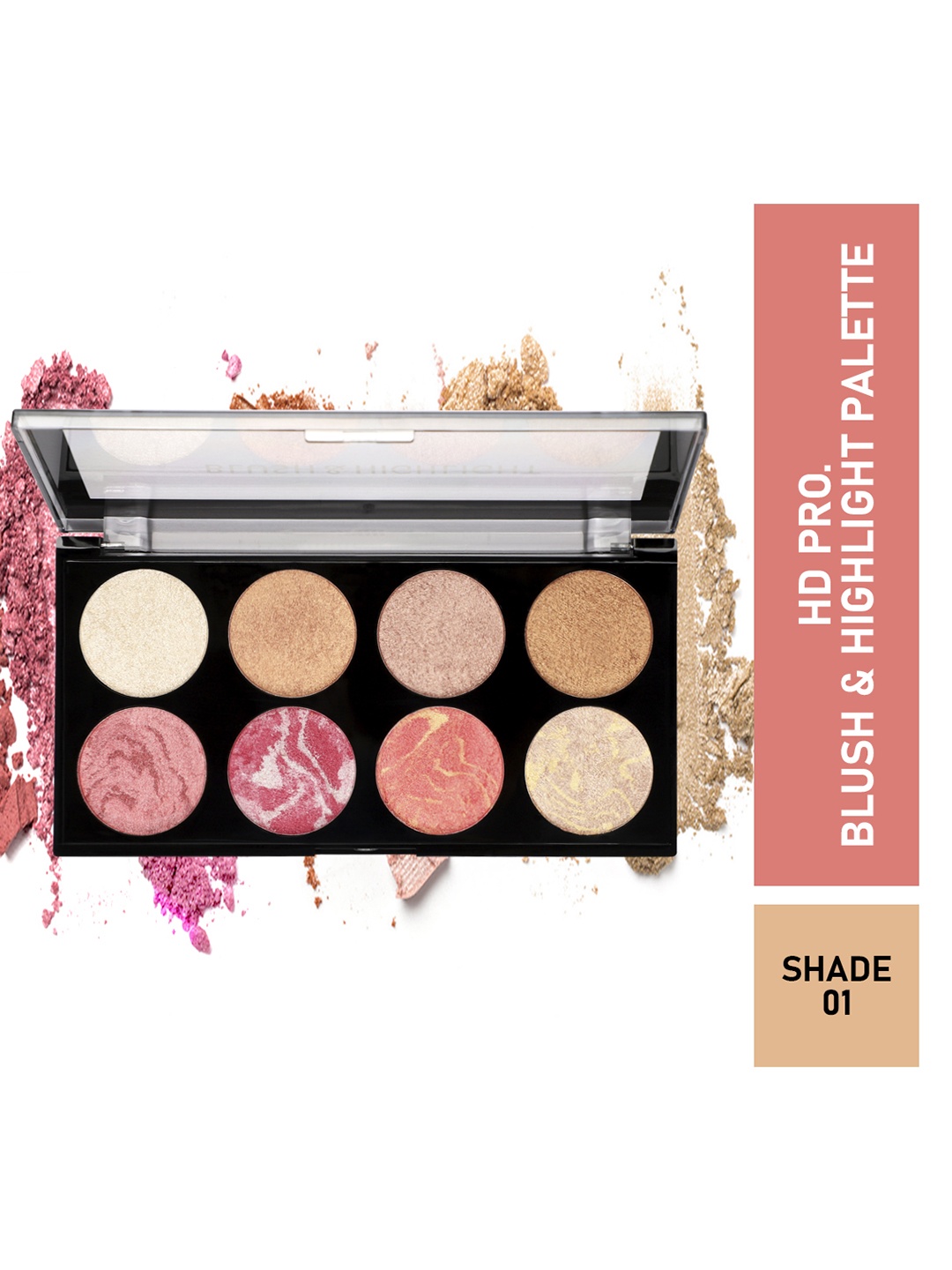 

Half N Half HD Pro Blush & Highlight Makeup Palette - Shade 1, Multi
