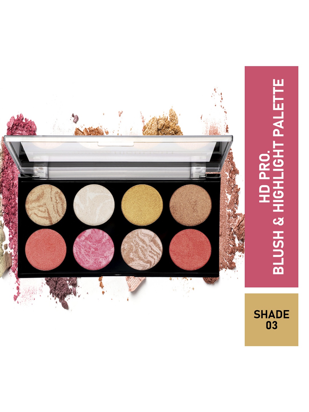 

Half N Half HD Pro Blush & Highlight Makeup Palette - Shade 3, Multi