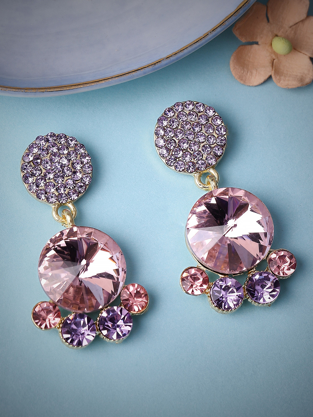 

TOKYO TALKIES X rubans FASHION ACCESSORIES Gold-Toned & Plated Classic Drop Earrings