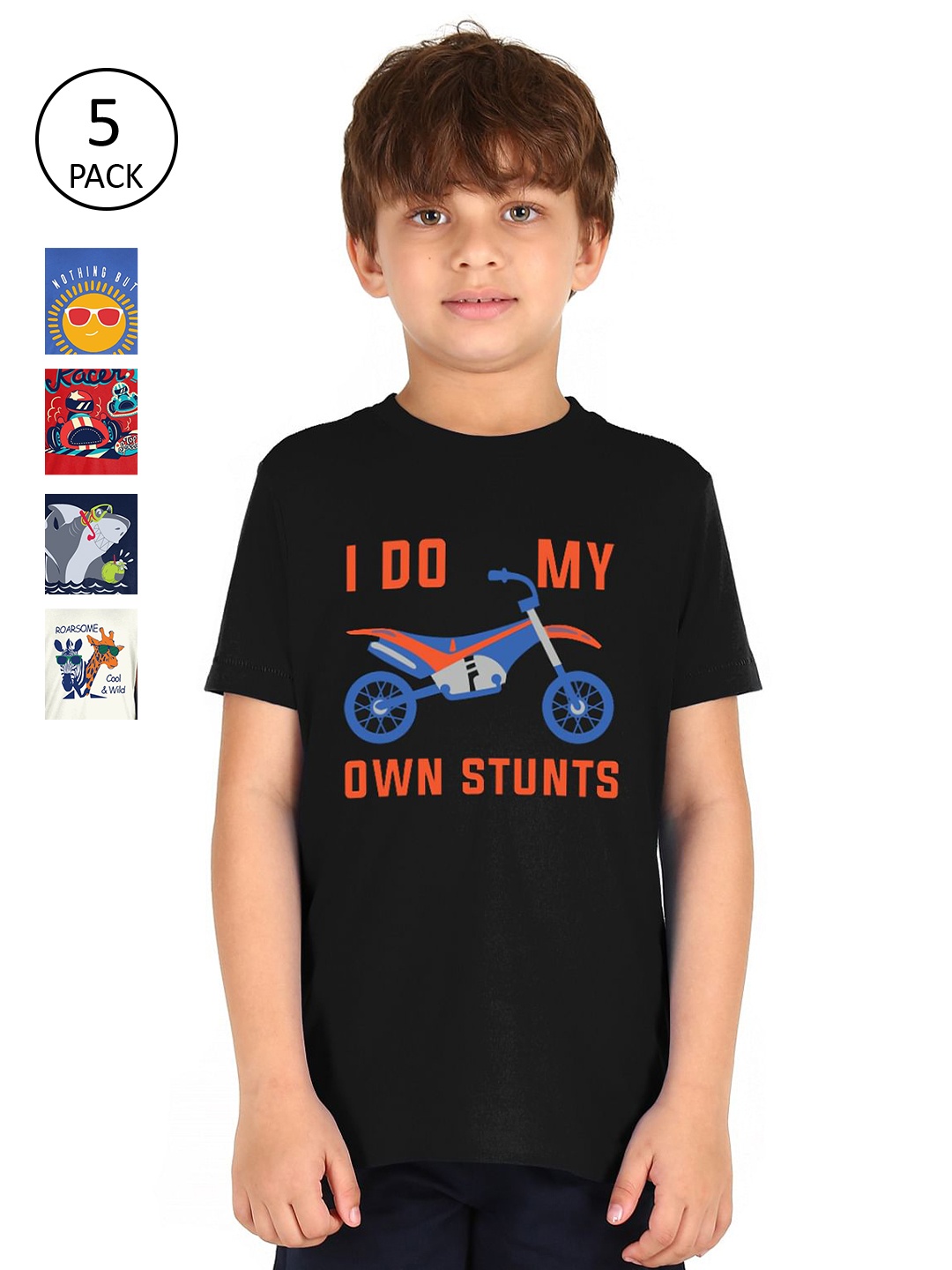 

Donuts Boys Pack Of 5 Assorted Printed T-shirt