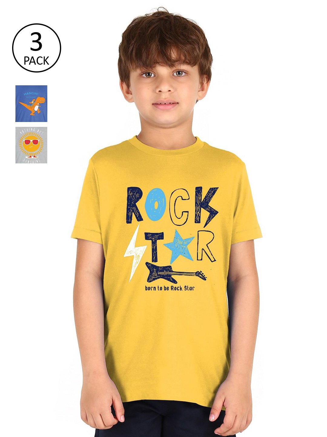 

Donuts Boys Pack Of 3 Assorted Printed T-shirt