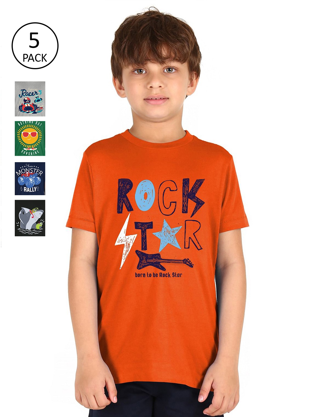 

Donuts Boys Pack Of 5 Assorted Printed T-shirt