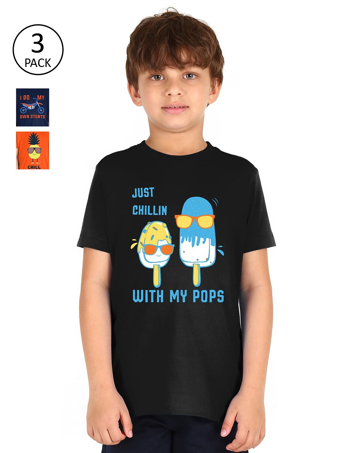 

Donuts Boys Pack Of 3 Assorted Printed T-shirt