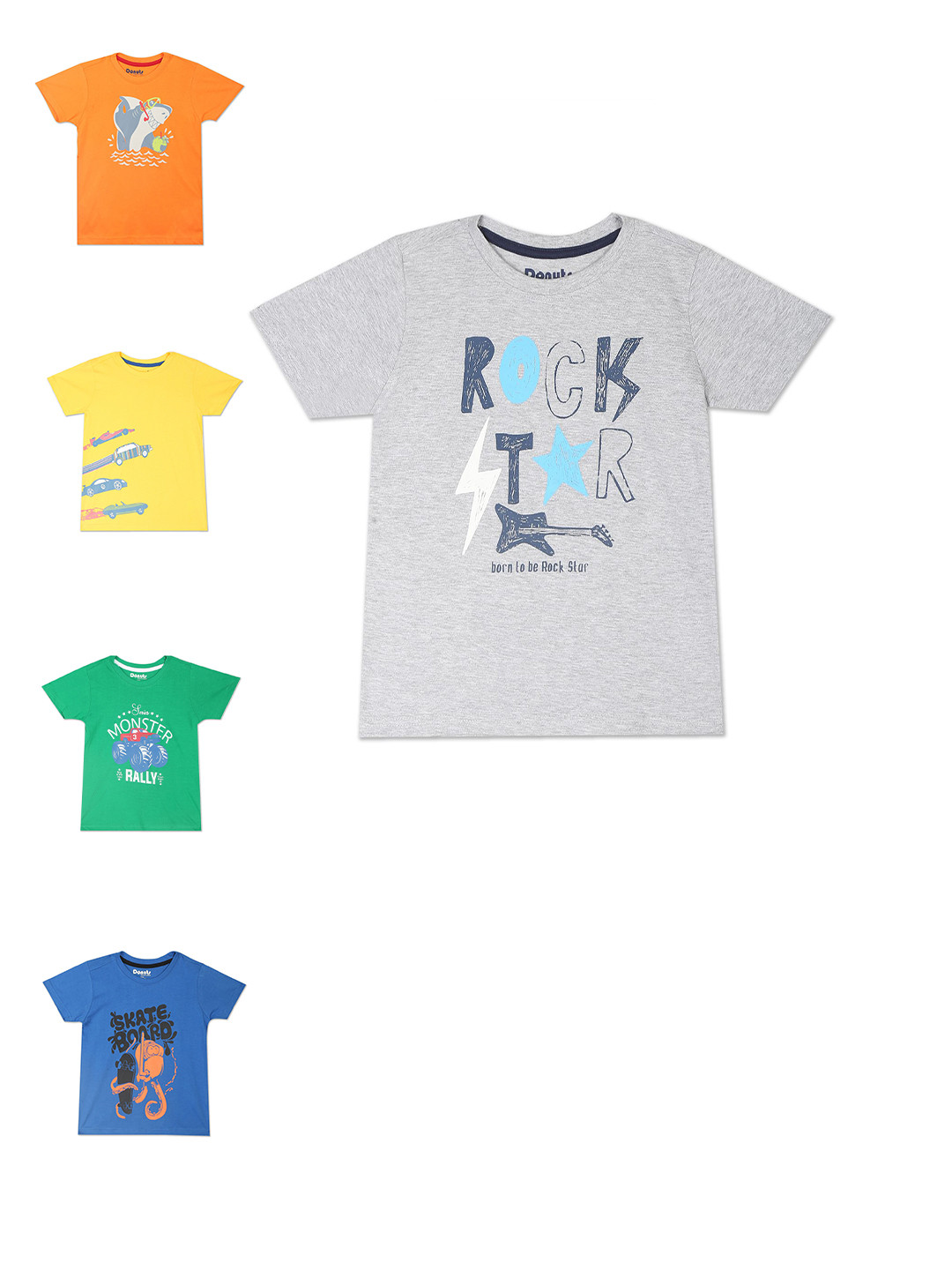 

Donuts Boys Pack Of 5 Assorted Printed T-shirt