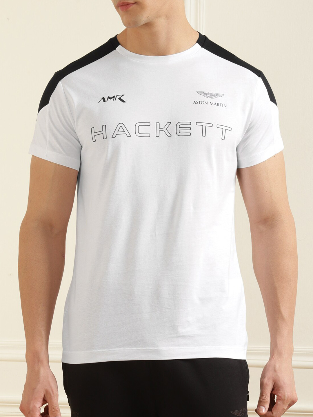 

HACKETT LONDON Men White Pure Cotton T-shirt