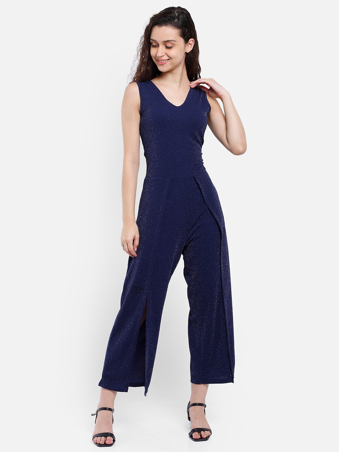 

Yaadleen Navy Blue Basic Jumpsuit