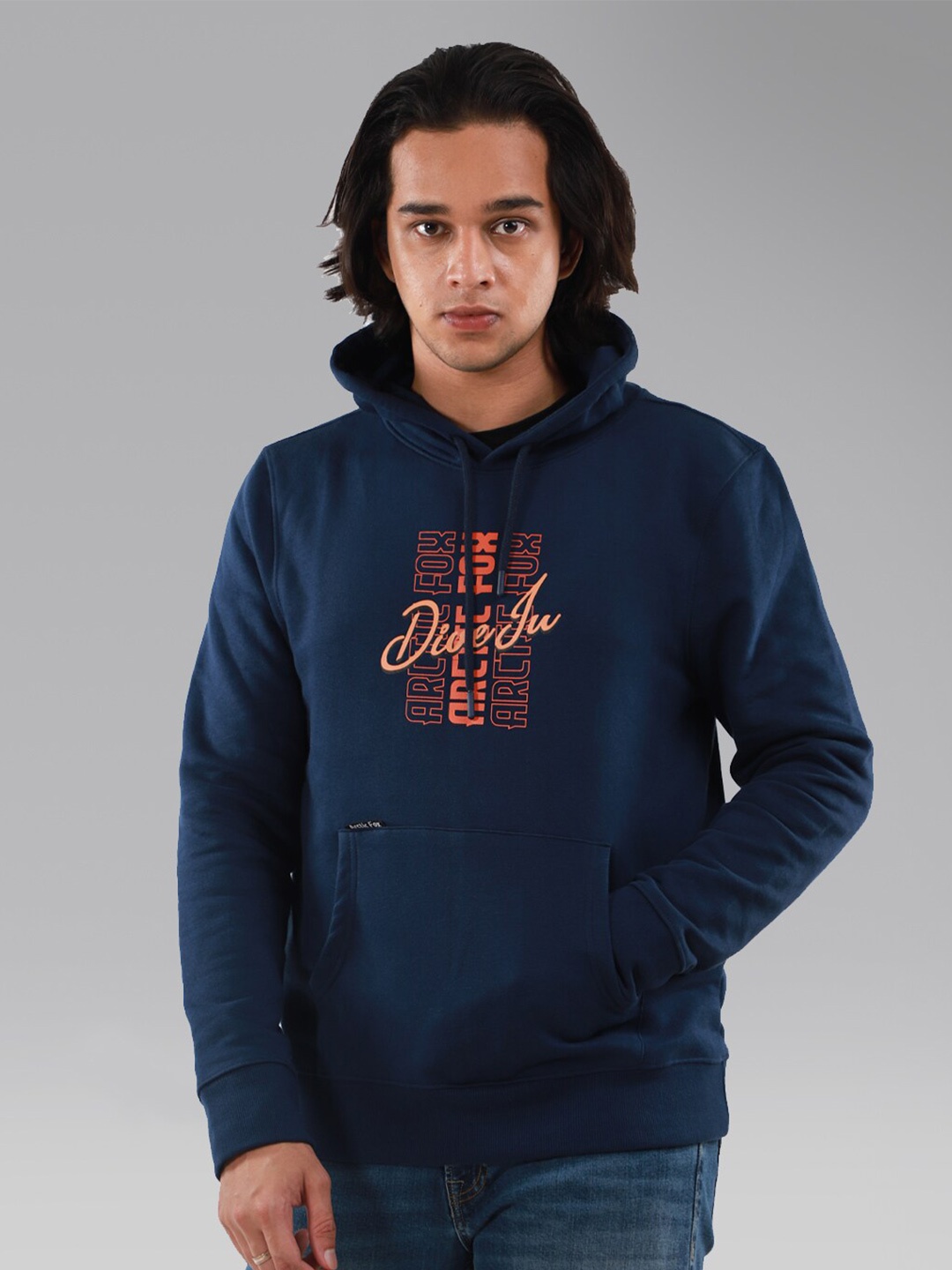 

Arctic Fox Unisex Navy Blue Hooded Sweatshirt