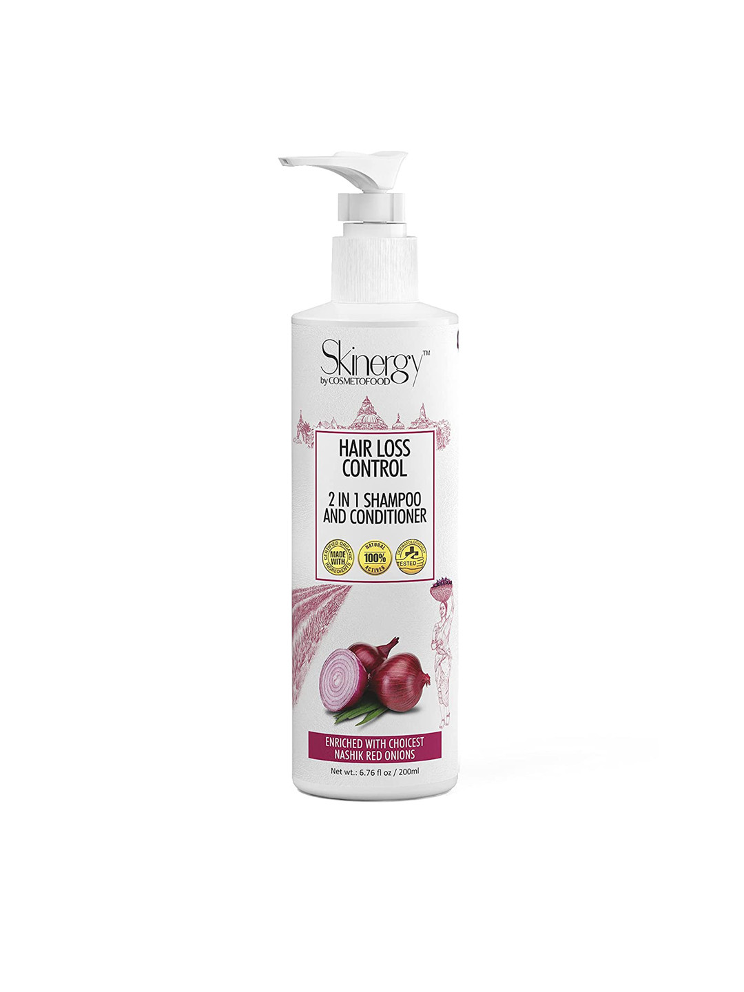 

COSMETOFOOD Skinergy Hair Loss Control 2 In 1 Shampoo And Conditioner 200 ml, White