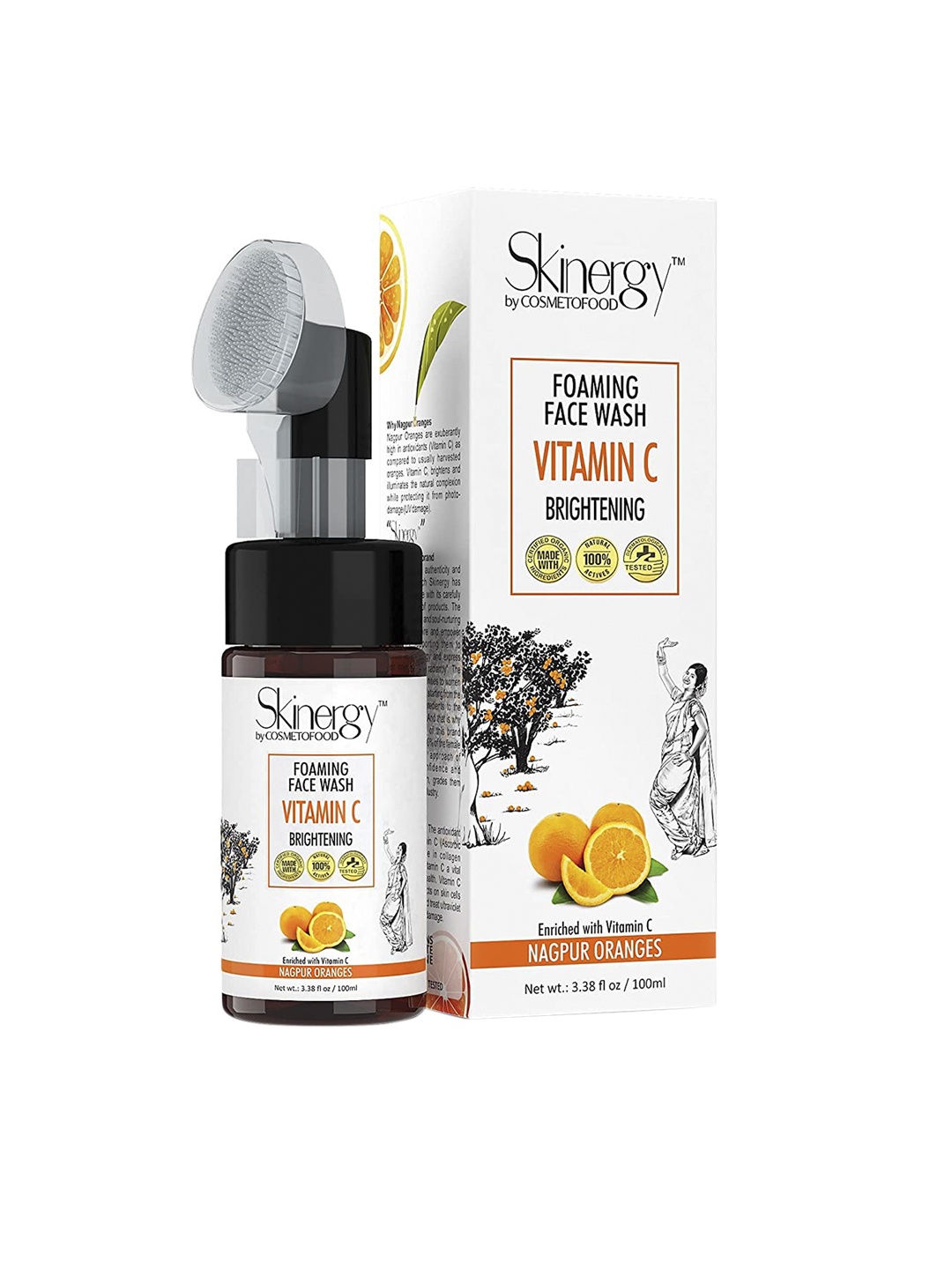

COSMETOFOOD Skinergy Vitamin-C Brightening Foaming Face Wash 100ml, White