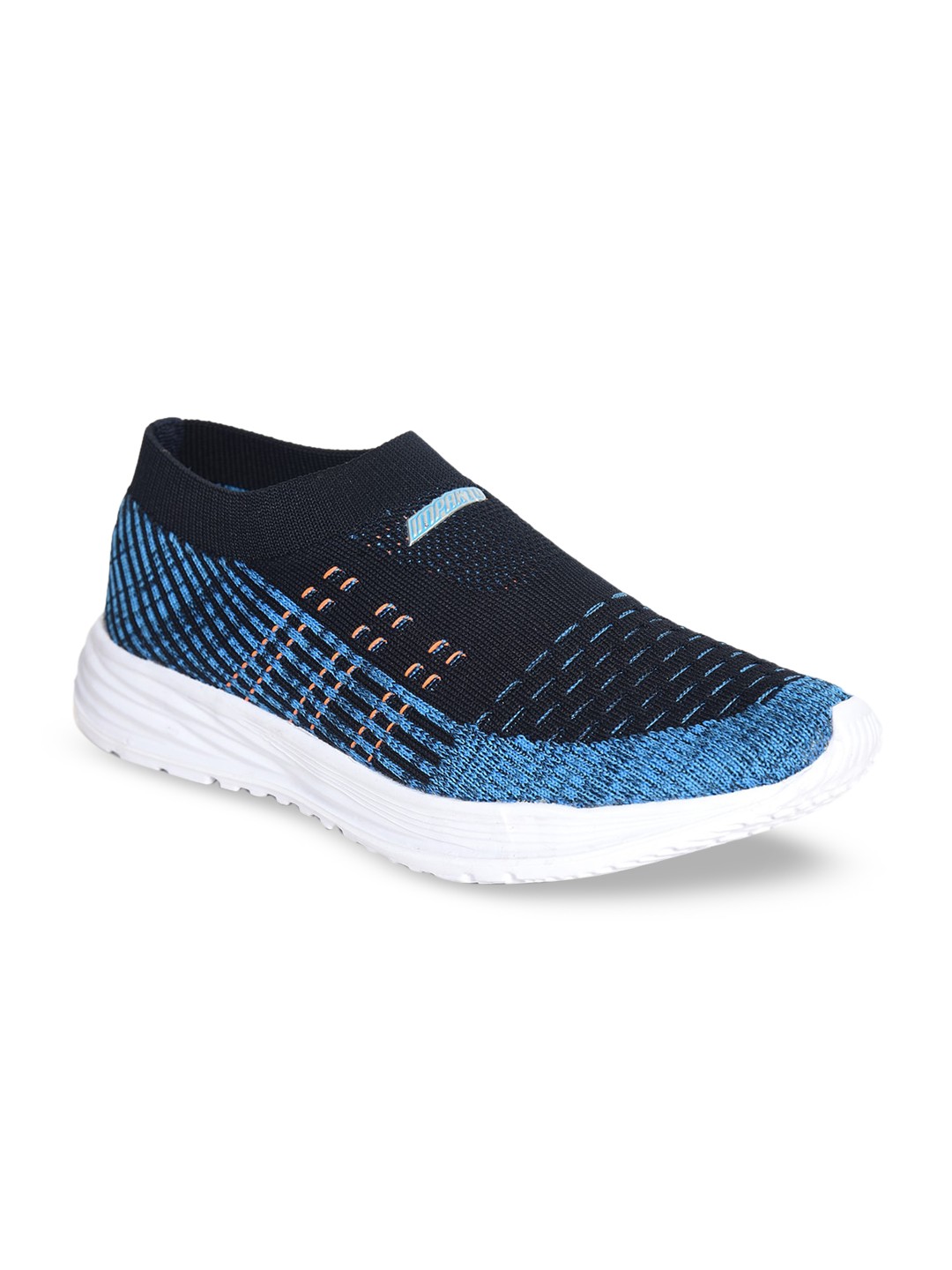 

IMPAKTO Boys Blue Woven Design Slip-On Sneakers