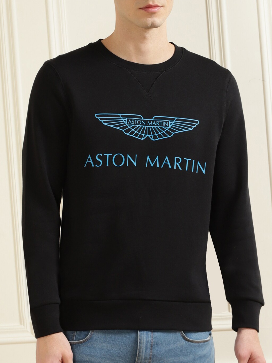 

HACKETT LONDON Men Black Printed Sweatshirt