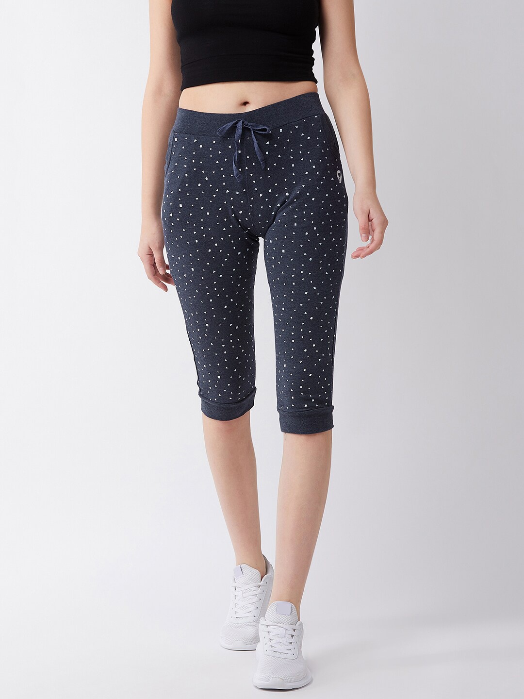 

C9 AIRWEAR Women Navy Blue & White Capris