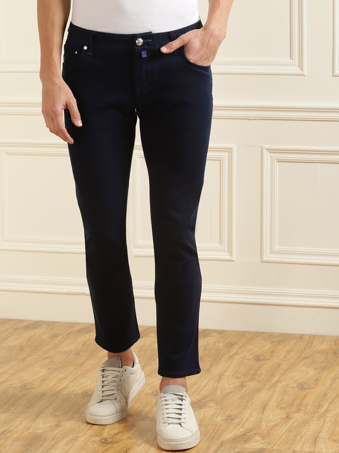 

Jacob Cohen Men Navy Blue Slim Fit Jeans