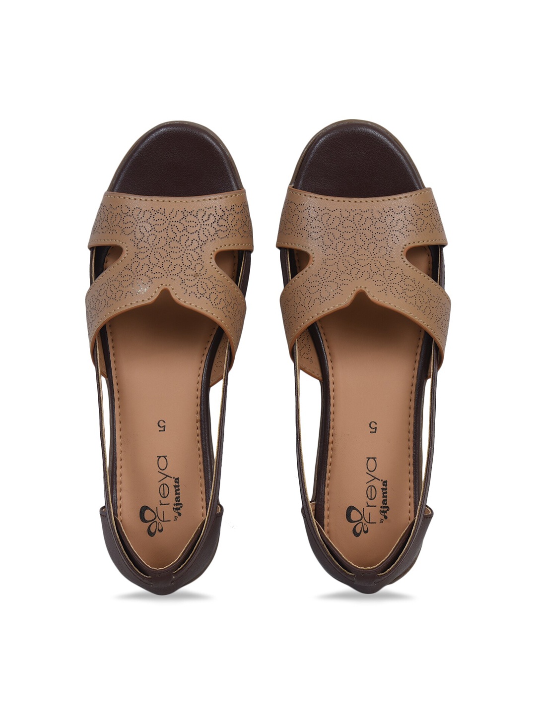 

Ajanta Women Brown Open Toe Flats