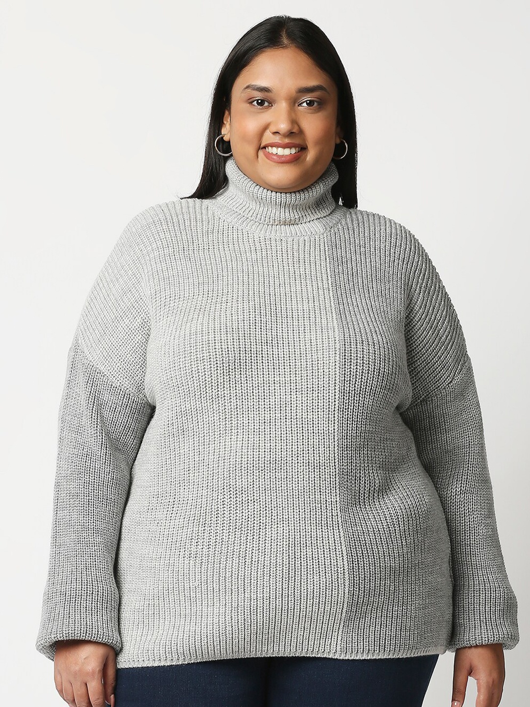 

20Dresses Plus Size Grey Extended Sleeves Top