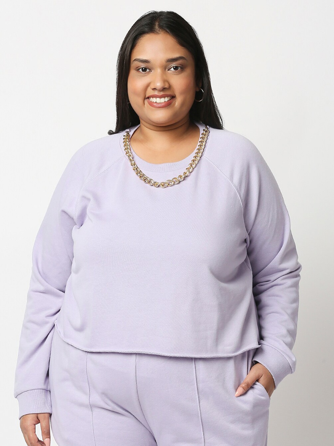 

20Dresses Women Purple Solid Sweatshirt