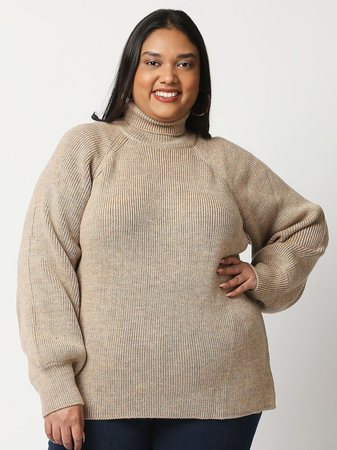 

20Dresses Women Beige Acrylic Sweater