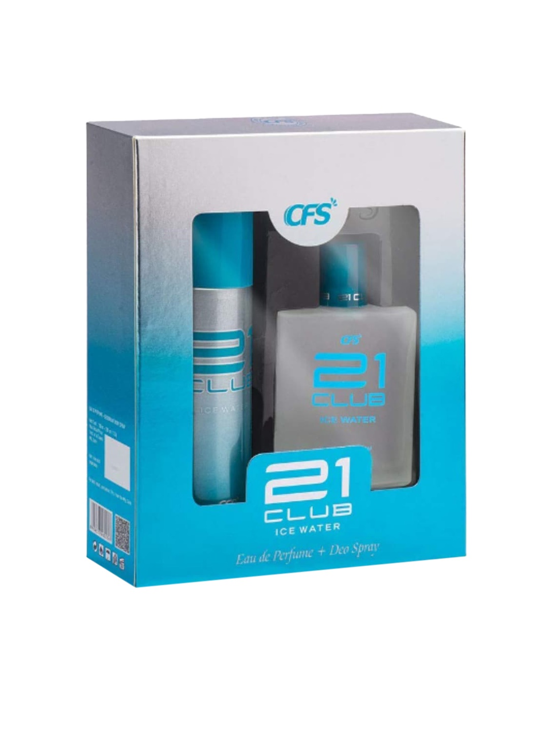 

CFS Set of 2 21 Club Ice Water Long Lasting Perfume & Deodorant, Blue