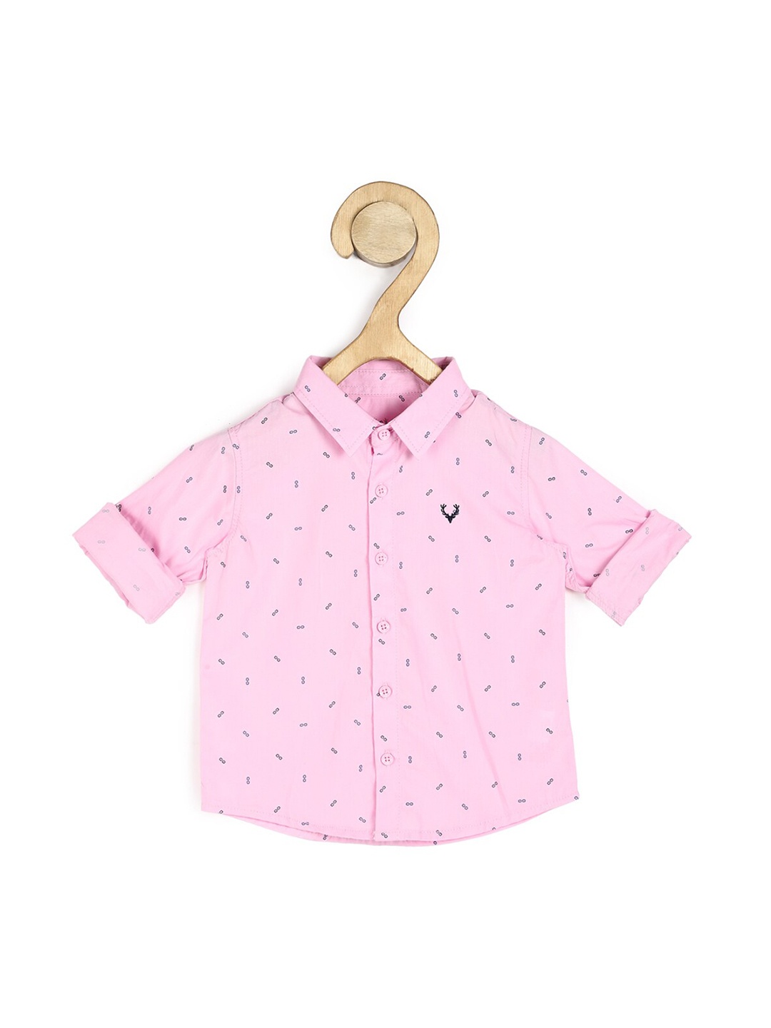 

Allen Solly Junior Boys Pink Micro Ditsy Printed Opaque Cotton Casual Shirt
