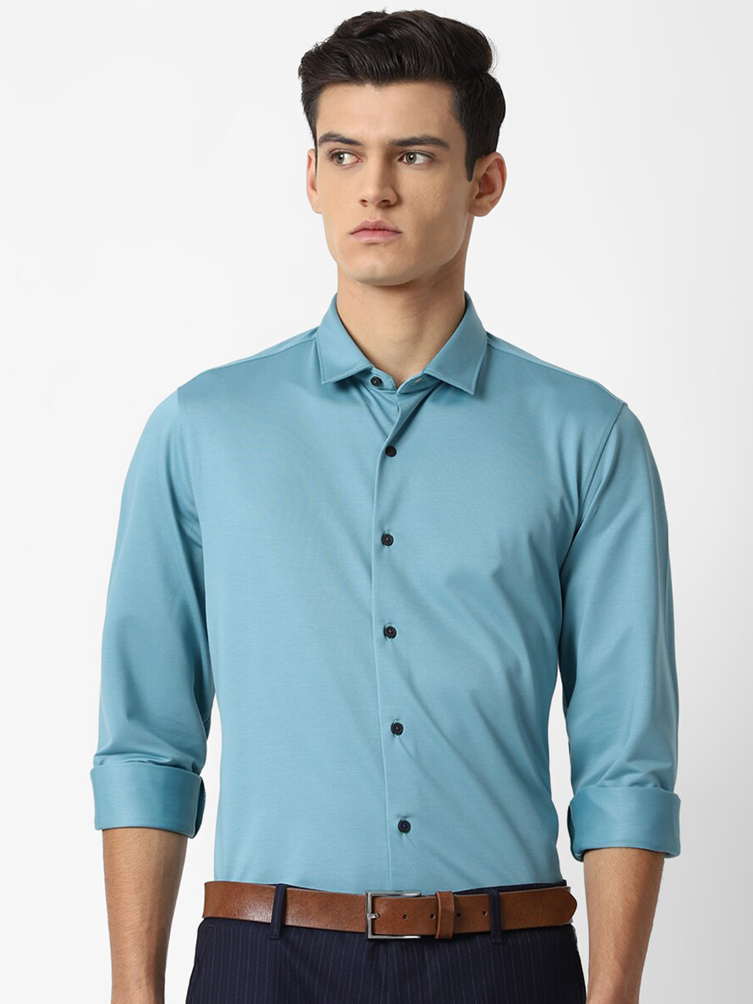

Louis Philippe Sport Men Turquoise Blue Slim Fit Casual Shirt