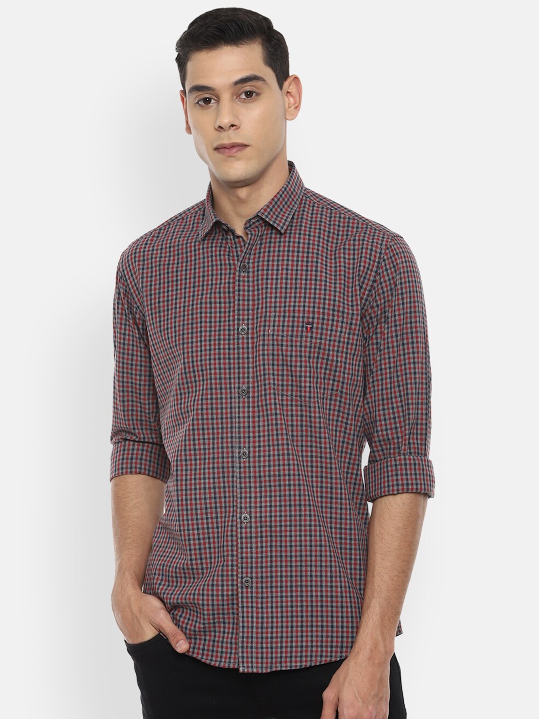 

Louis Philippe Sport Men Multicoloured Checked Casual Shirt, Multi