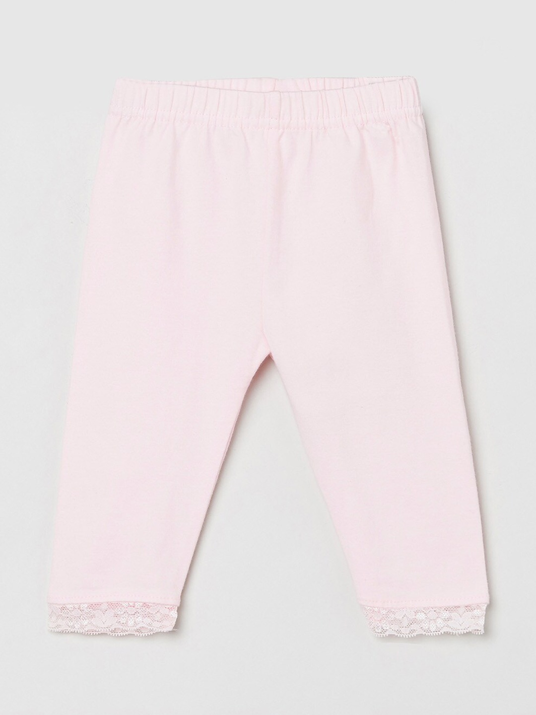 

max Infant Girls Baby Pink Solid Leggings