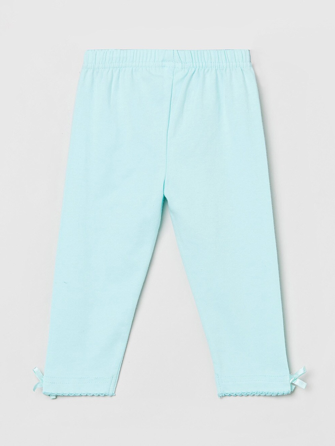

max Infant Girls Blue Solid Pure Cotton Leggings