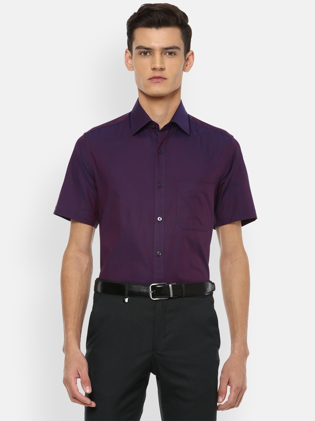 

Louis Philippe Men Purple Formal Shirt