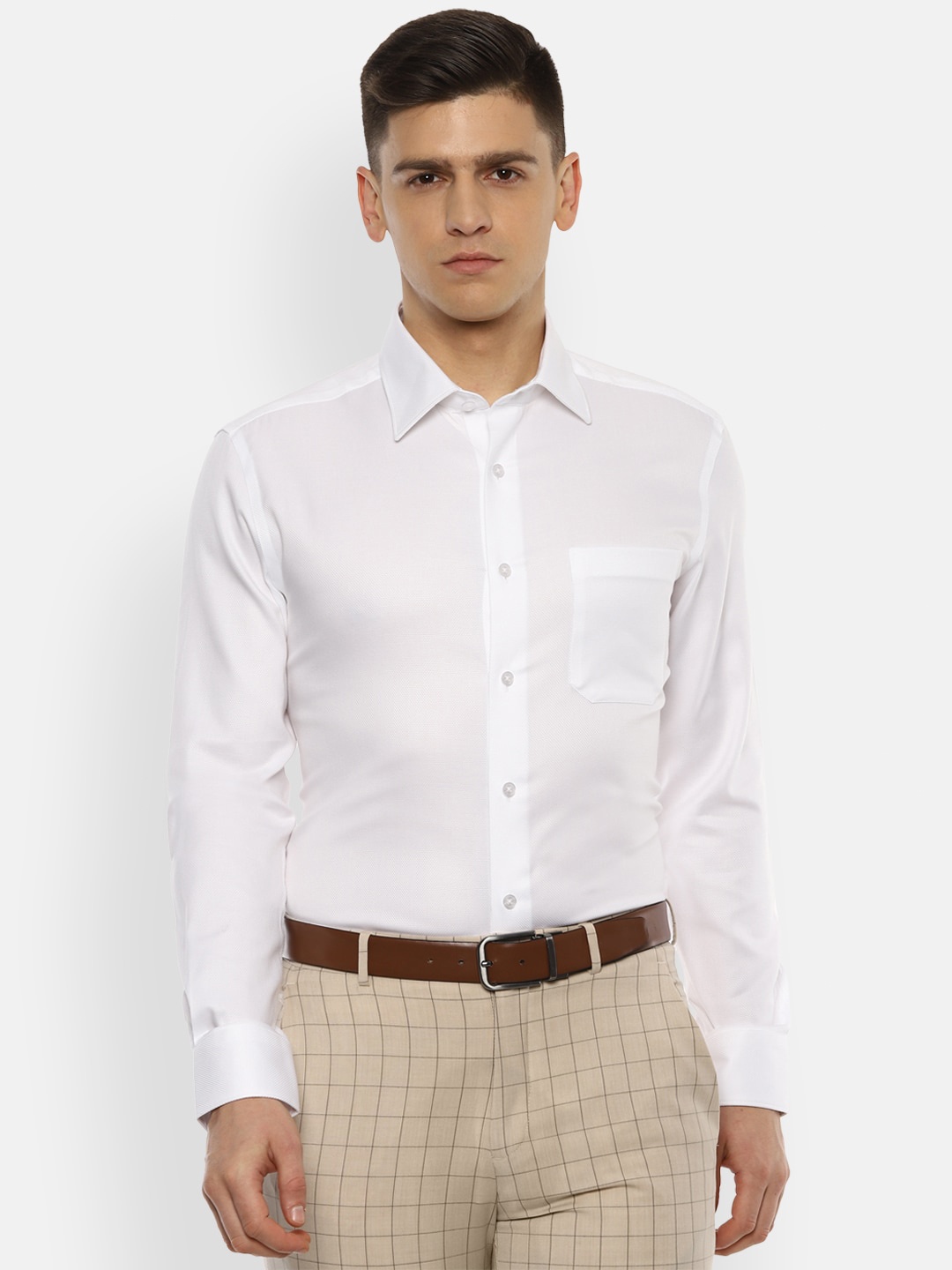 

Louis Philippe Permapress Men White Formal Shirt