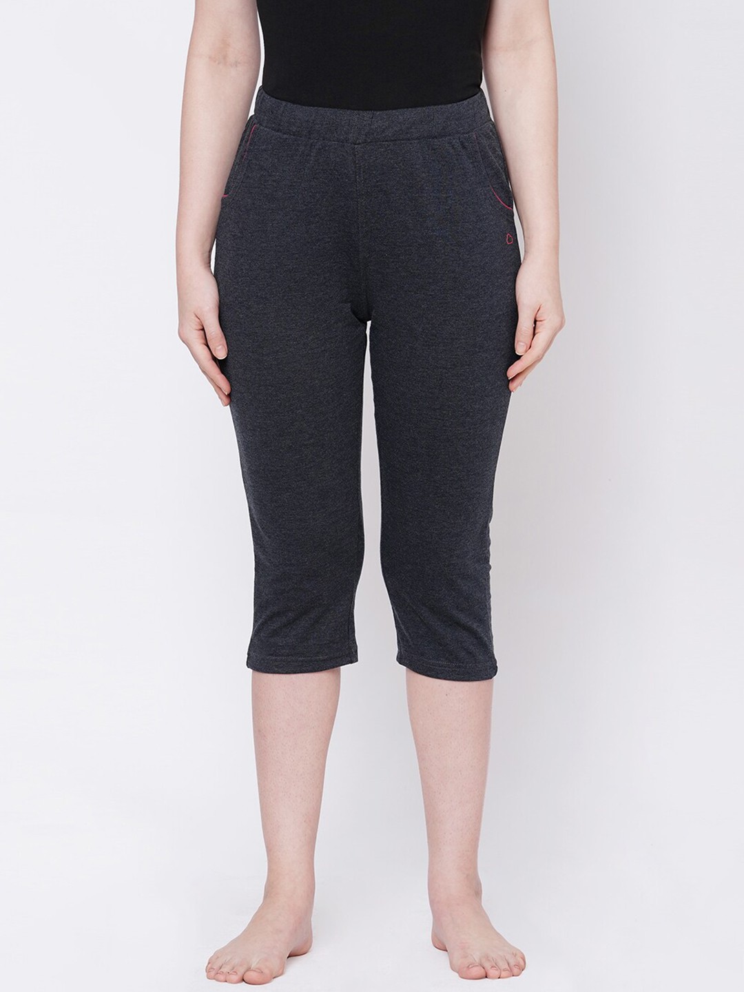

Sweet Dreams Women Lounge Capris, Charcoal