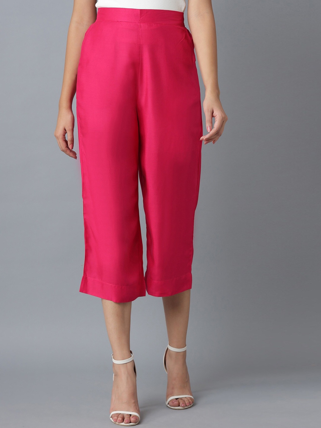 

elleven Women Pink Solid Tapered Fit Culottes