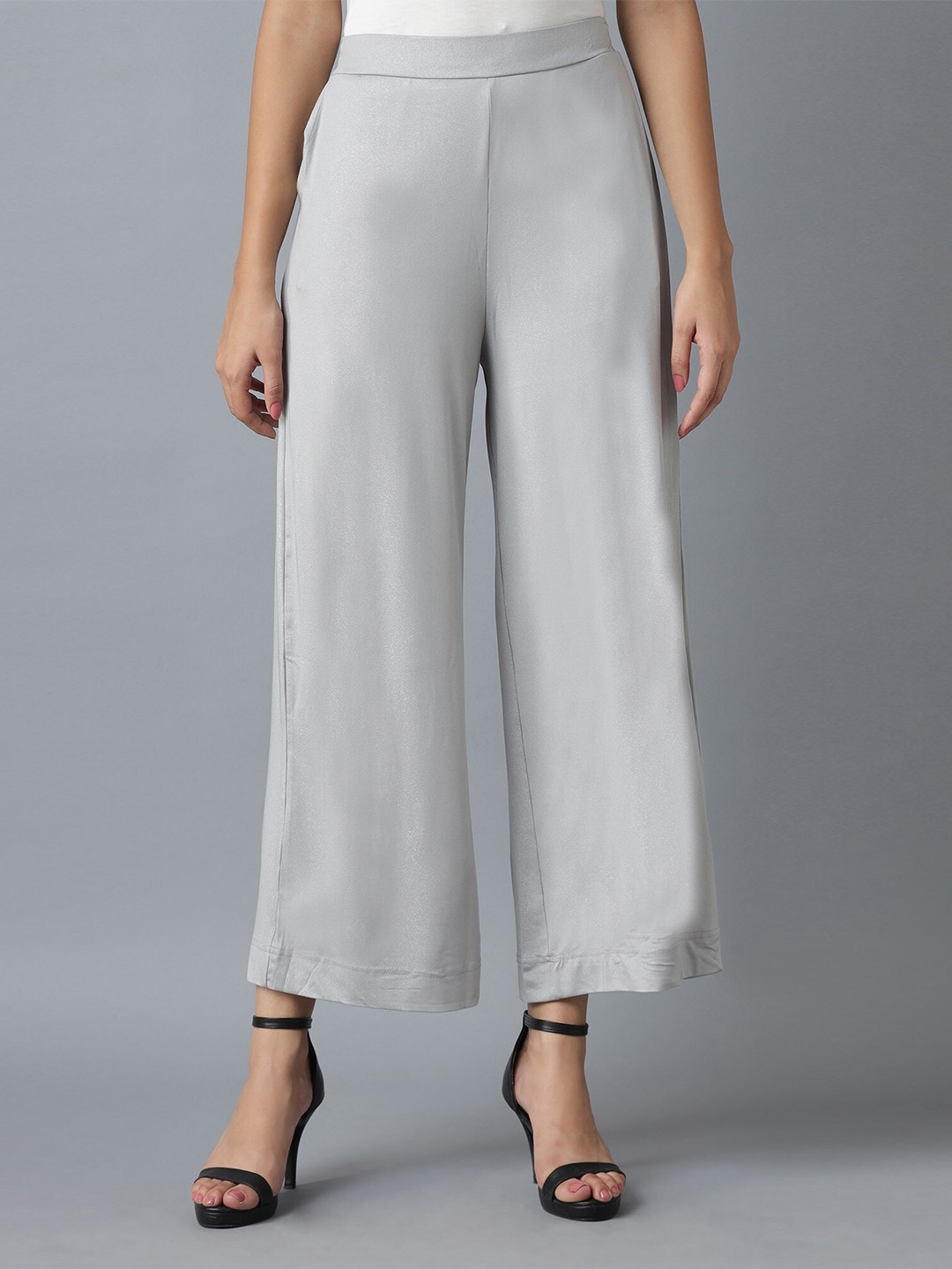 

elleven Women Grey Knitted Palazzos