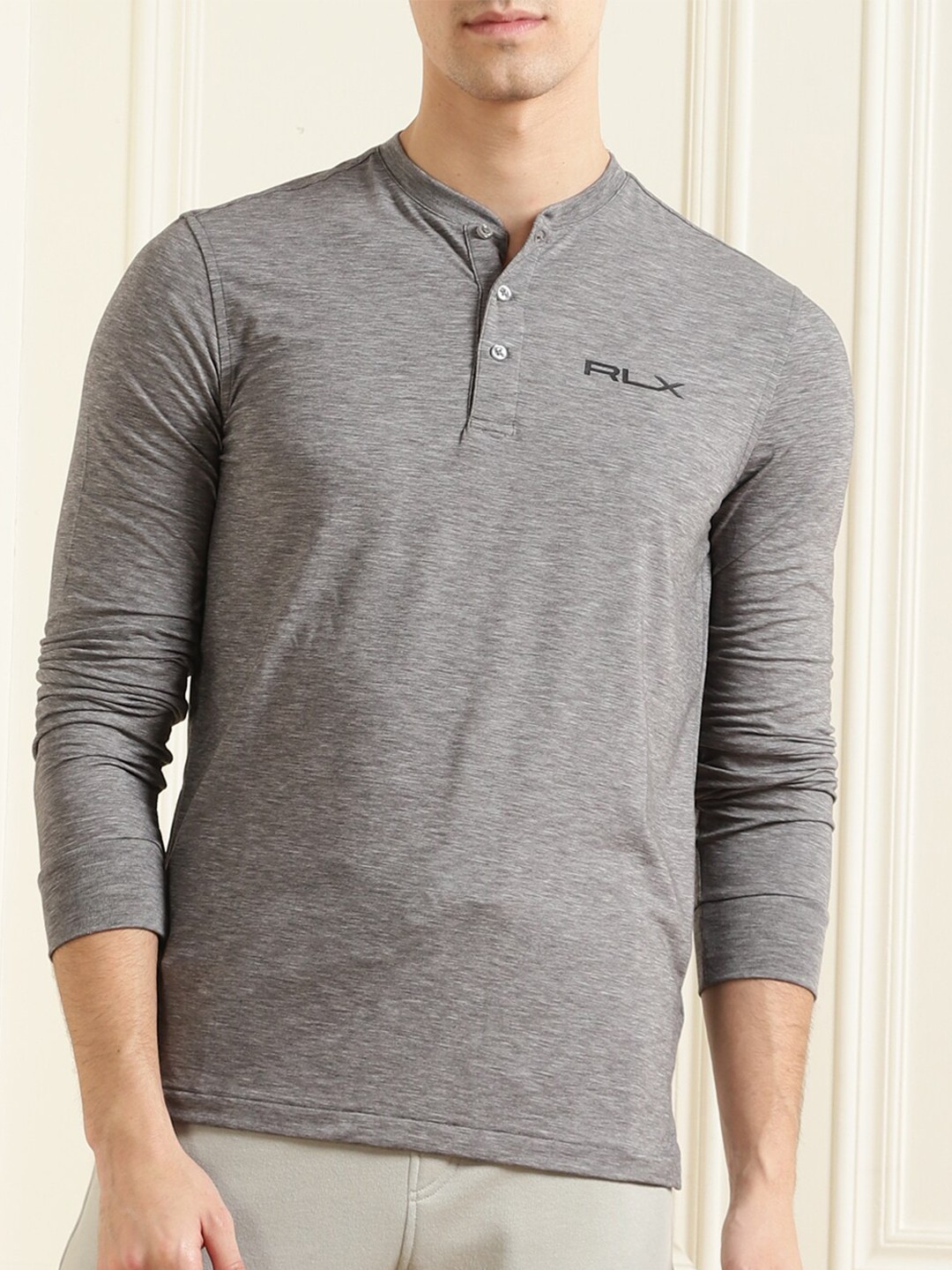 

Polo Ralph Lauren Men Grey Pure Cotton Pullover